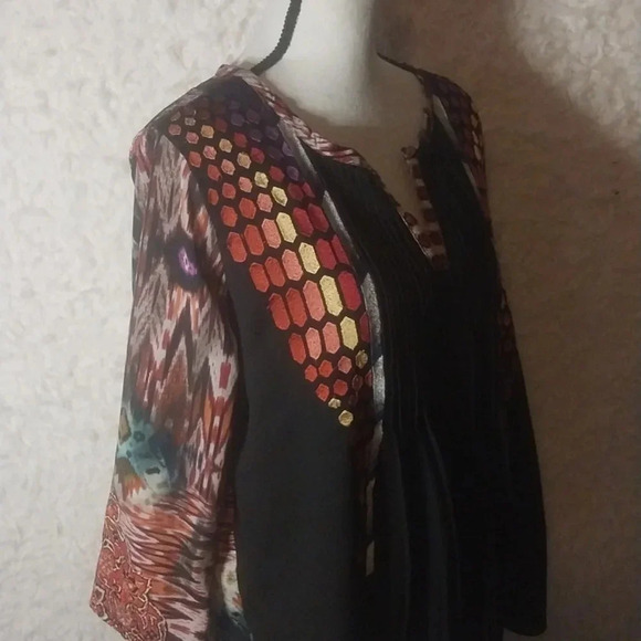 Boho Ranna Gill Embroidered Tunic Blouse - Picture 5 of 10